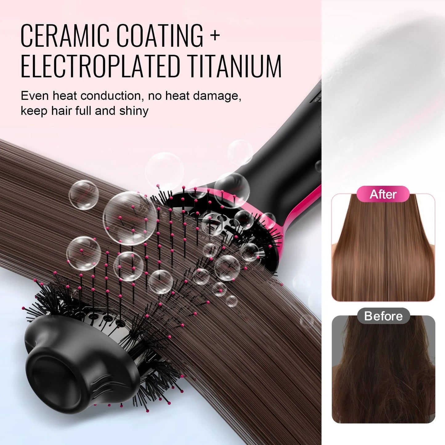 VEVOR Hair Blow Dryer Brush Dual Voltage Hot Air Styler - Inside The Bars