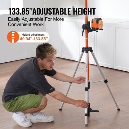 VEVOR Laser Level Tripod 1/4" - 20 & 5/8" - 11 Thread Height Adjust - Inside The Bars