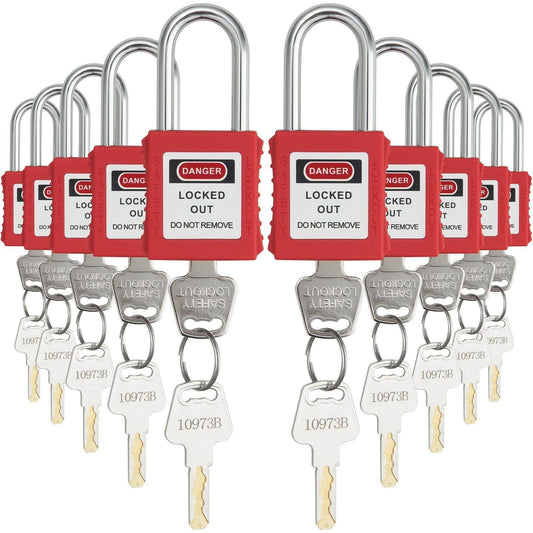 VEVOR Lockout Tagout Locks Set 10 PCS OSHA Compliant Padlocks - Inside The Bars
