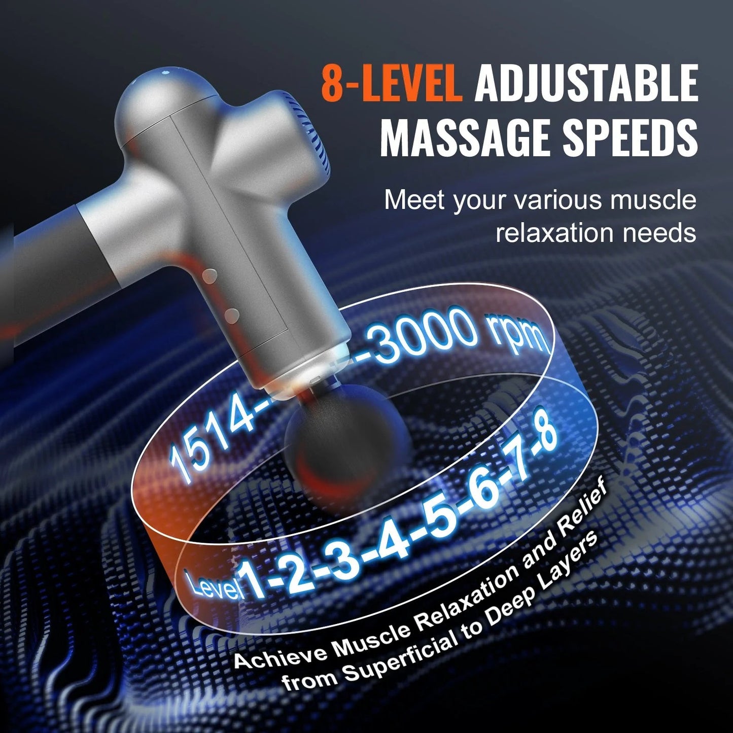 VEVOR Massage Gun Deep Tissue for Pain Relief & Relaxation - Inside The Bars