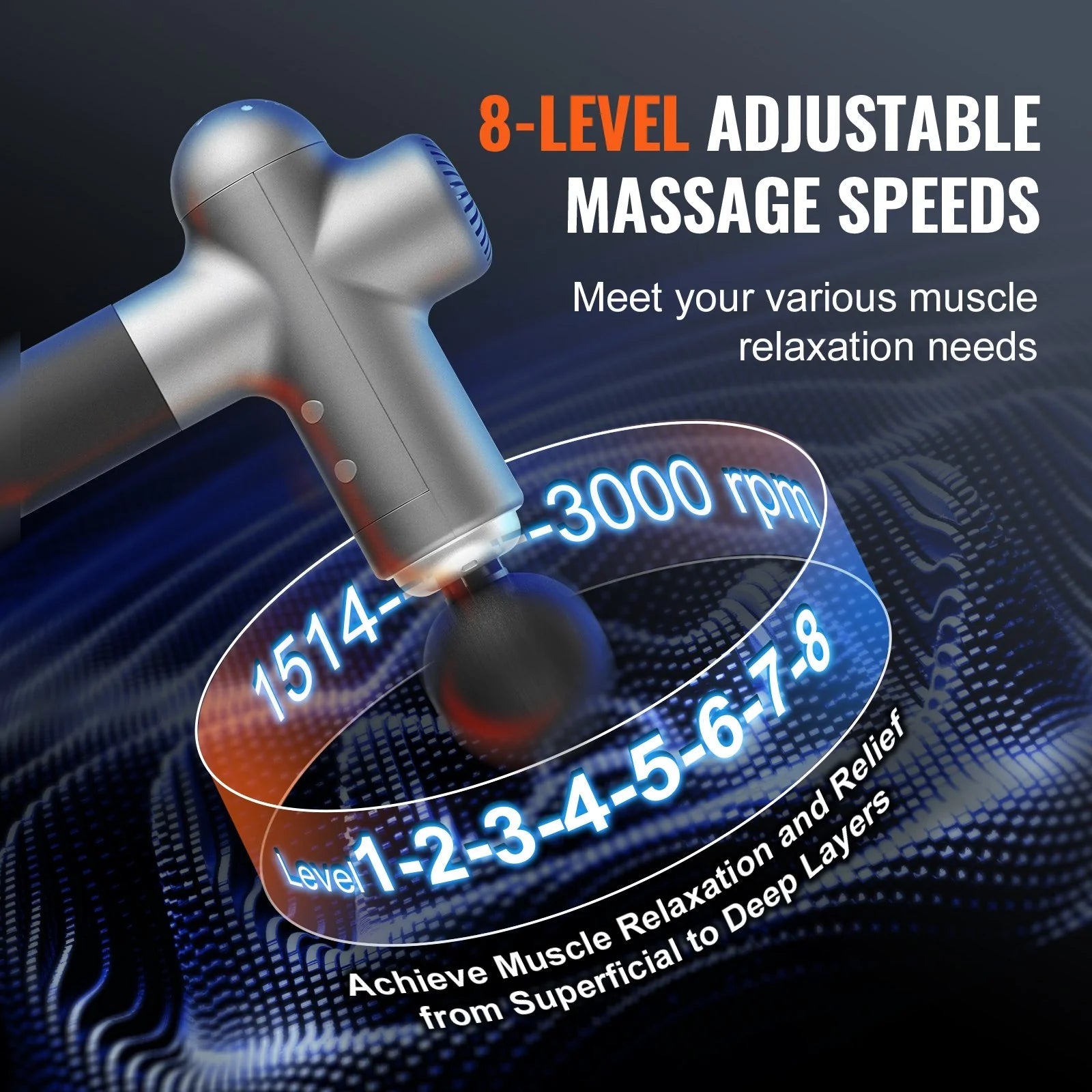 VEVOR Massage Gun Deep Tissue for Pain Relief & Relaxation - Inside The Bars