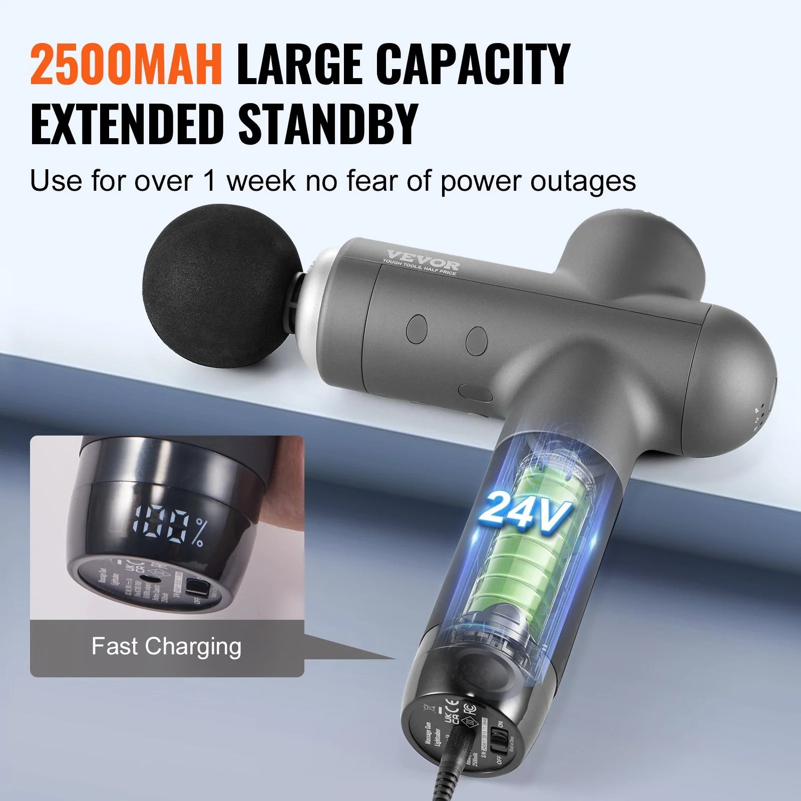 VEVOR Massage Gun Deep Tissue for Pain Relief & Relaxation - Inside The Bars