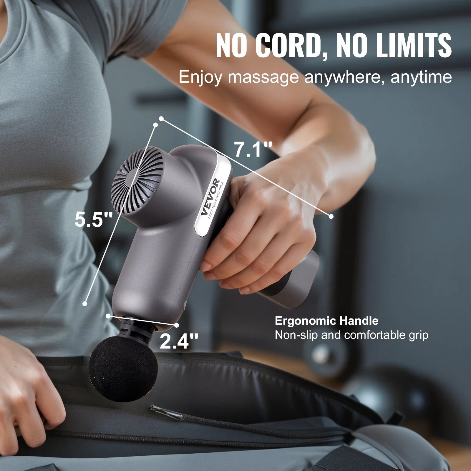 VEVOR Massage Gun Deep Tissue Percussion Muscle Massager - Inside The Bars