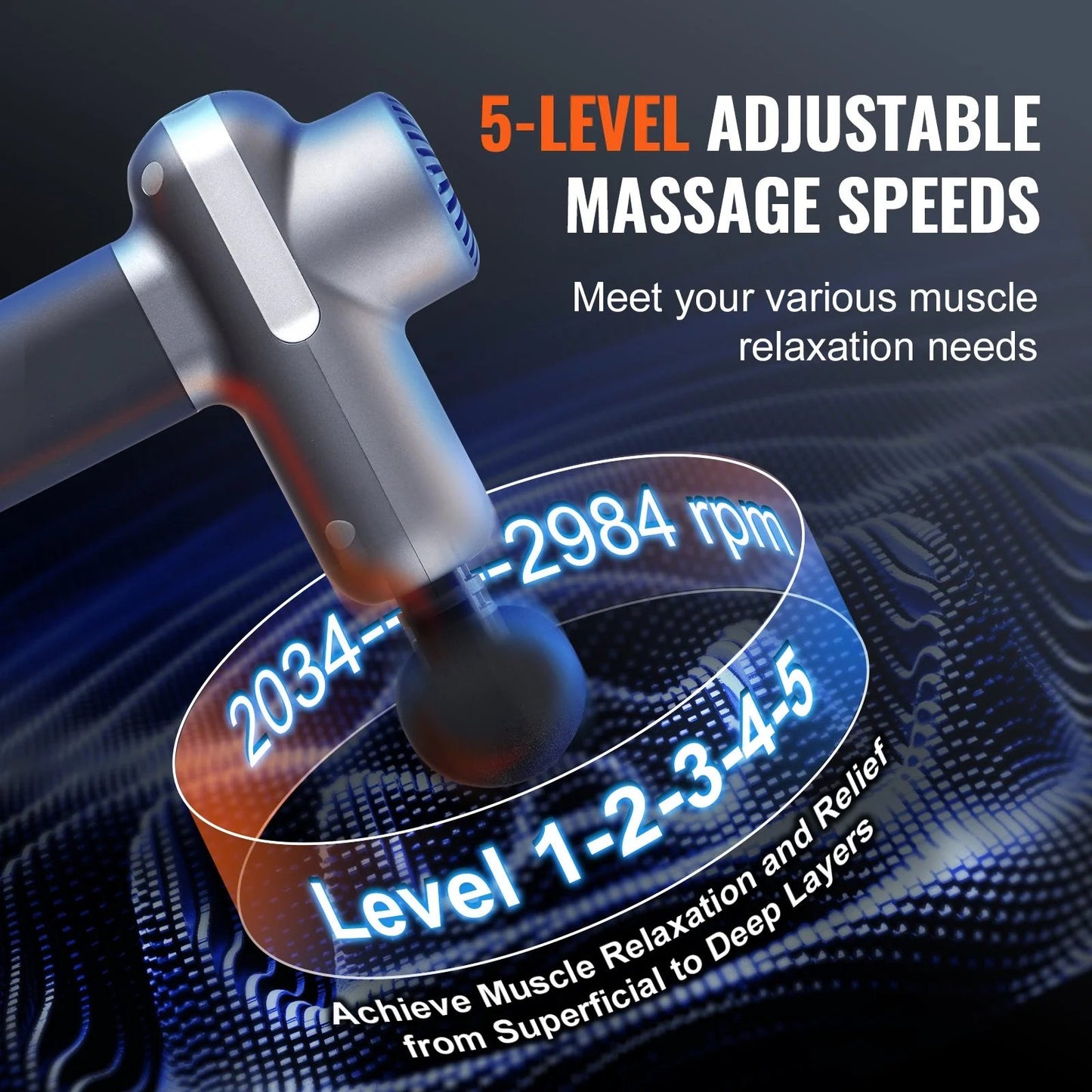 VEVOR Massage Gun Deep Tissue Percussion Muscle Massager - Inside The Bars