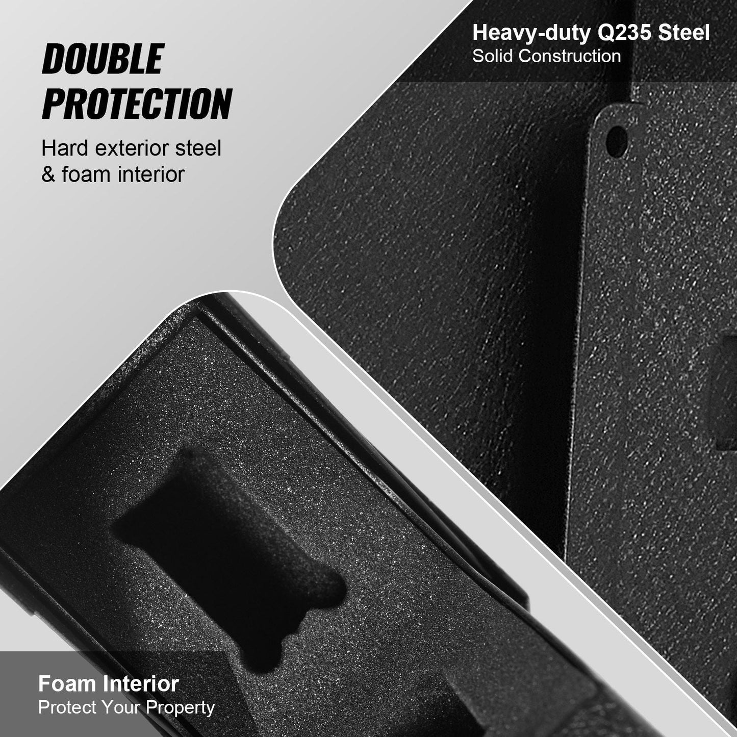 VEVOR Mounted Gun Safe for Pistols with Biometric Access - Inside The Bars