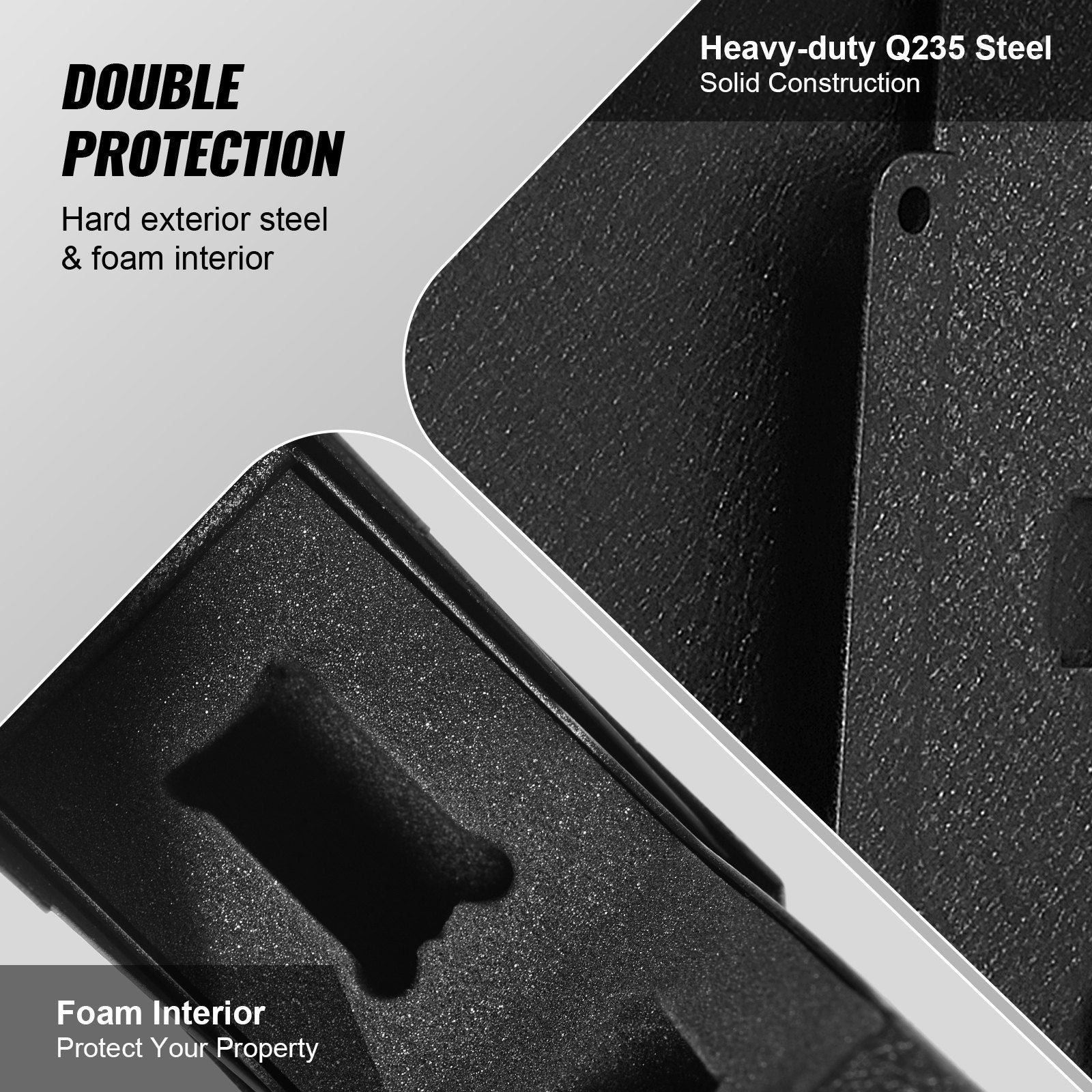 VEVOR Mounted Gun Safe for Pistols with Biometric Access - Inside The Bars