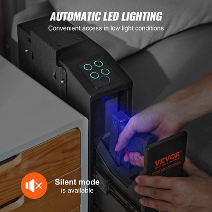 VEVOR Mounted Gun Safe for Pistols with Biometric Access - Inside The Bars