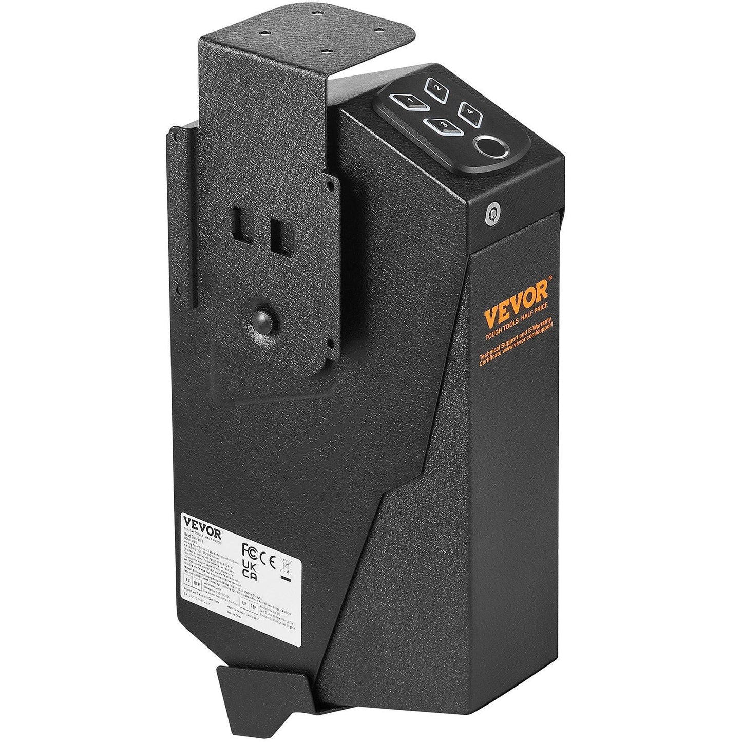 VEVOR Mounted Gun Safe for Pistols with Biometric Access - Inside The Bars