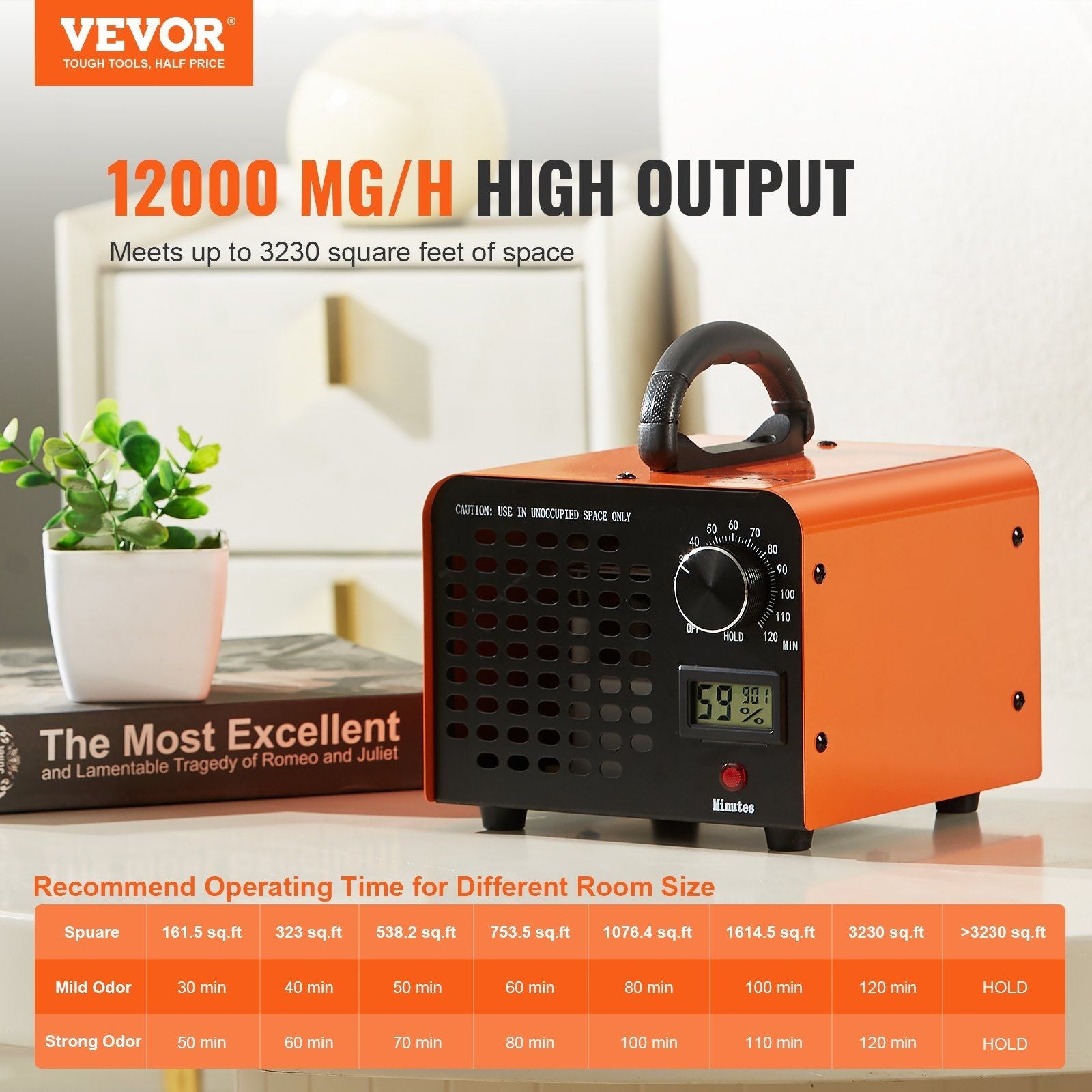 VEVOR Ozone Generator 12000mg/h High Capacity Odor Remover - Inside The Bars