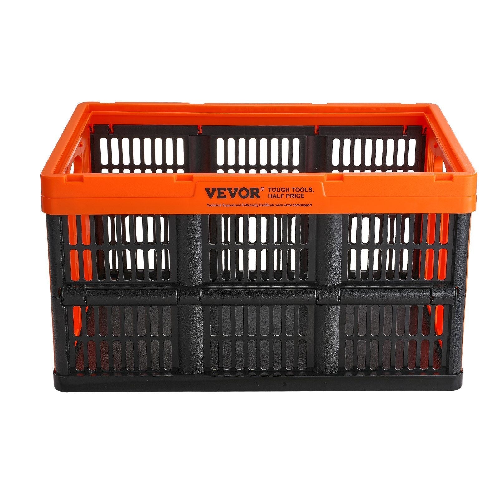 VEVOR Plastic Collapsible Storage Basket 45L 3 Packs Bins - Inside The Bars