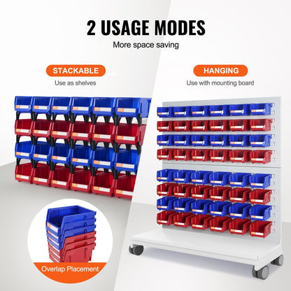 VEVOR Plastic Storage Bin 24 - Pack Heavy Duty Organizer - Inside The Bars