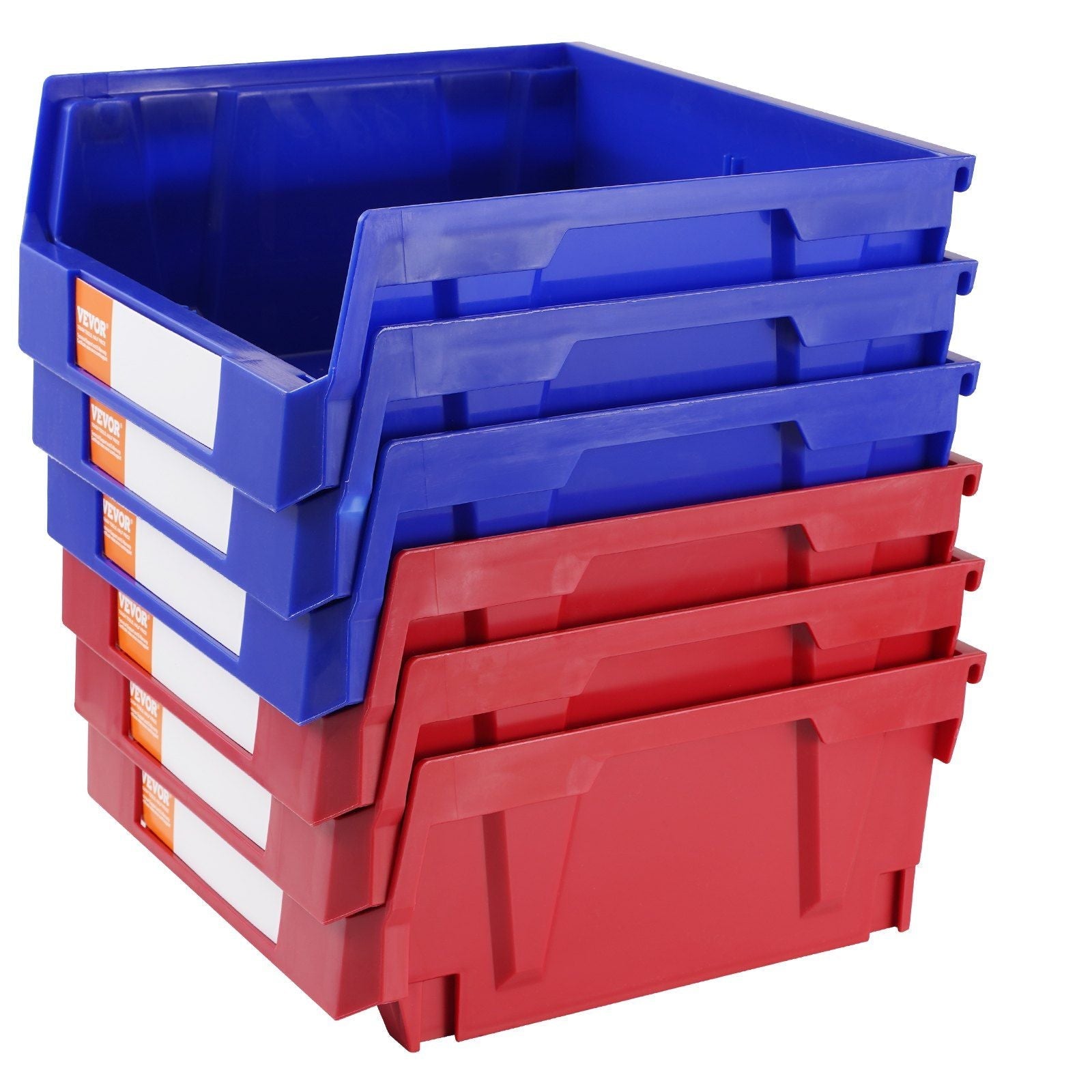 VEVOR Plastic Storage Bin 6 - Pack Heavy Duty Organizer - Inside The Bars