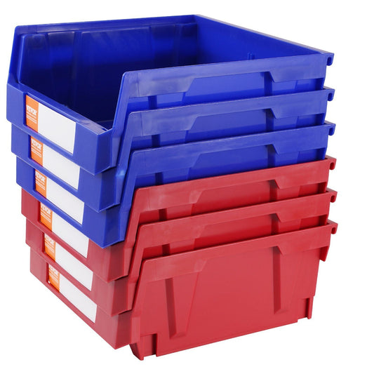 VEVOR Plastic Storage Bin 6 - Pack Heavy Duty Organizer - Inside The Bars
