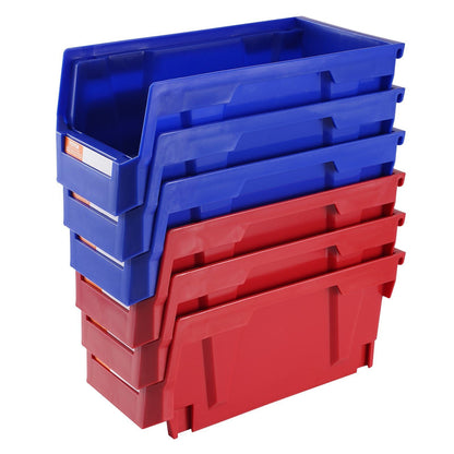 VEVOR Plastic Storage Bin Heavy Duty 12 - Pack Stackable - Inside The Bars