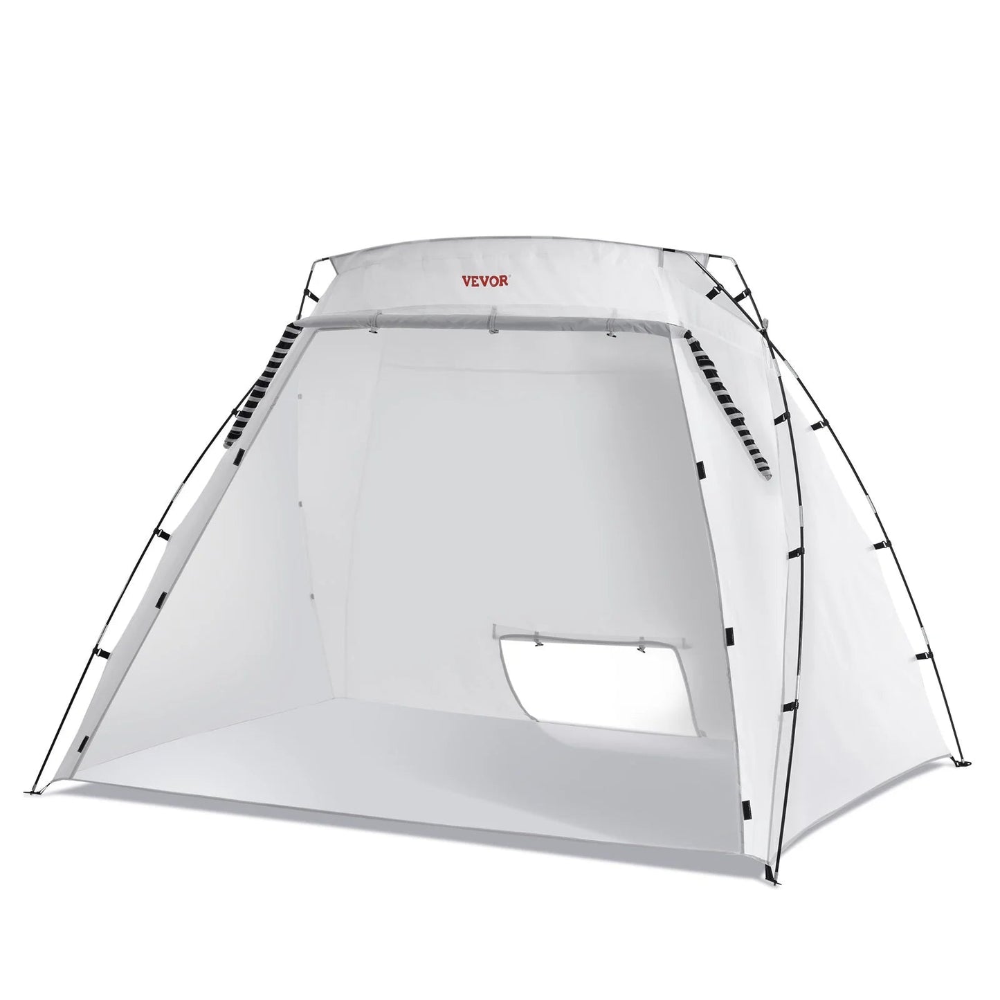 VEVOR Portable Paint Booth, Larger Spray Paint Tent with Built - In Floor & Mesh Screen, Painting Tent Station for Furniture DIY Hobby Tool, 7.5X5.2X5.2Ft Spray Paint Shelter - Inside The Bars