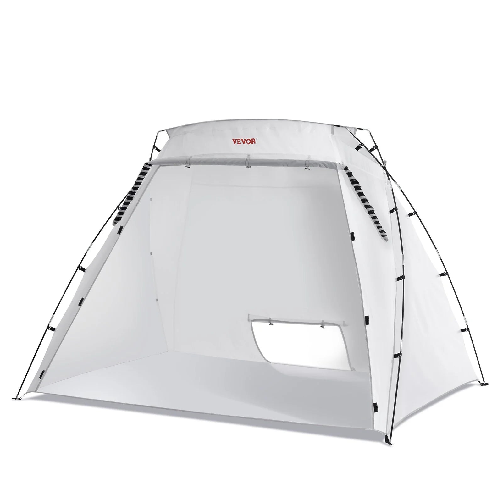 VEVOR Portable Paint Booth, Larger Spray Paint Tent with Built - In Floor & Mesh Screen, Painting Tent Station for Furniture DIY Hobby Tool, 7.5X5.2X5.2Ft Spray Paint Shelter - Inside The Bars