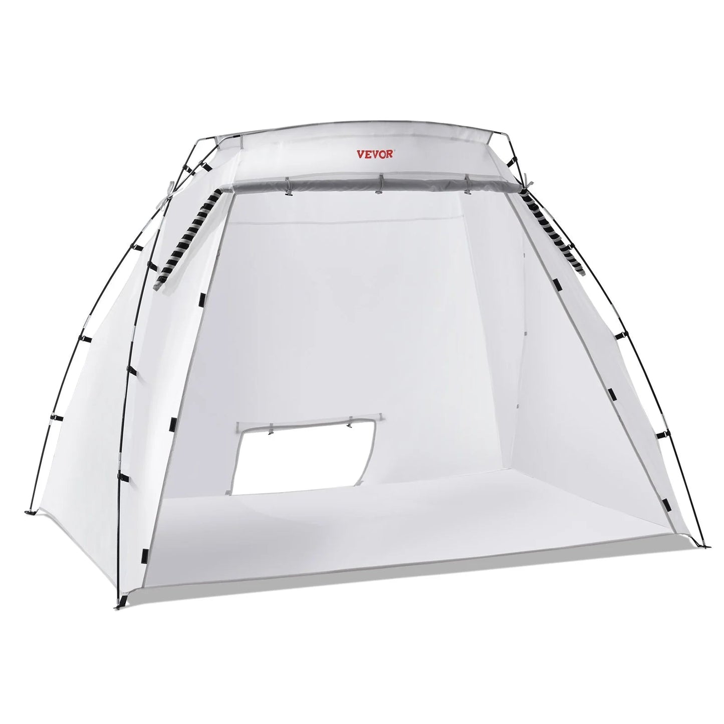 VEVOR Portable Paint Booth, Larger Spray Paint Tent with Built - In Floor & Mesh Screen, Painting Tent Station for Furniture DIY Hobby Tool, 7.5X5.2X5.2Ft Spray Paint Shelter - Inside The Bars
