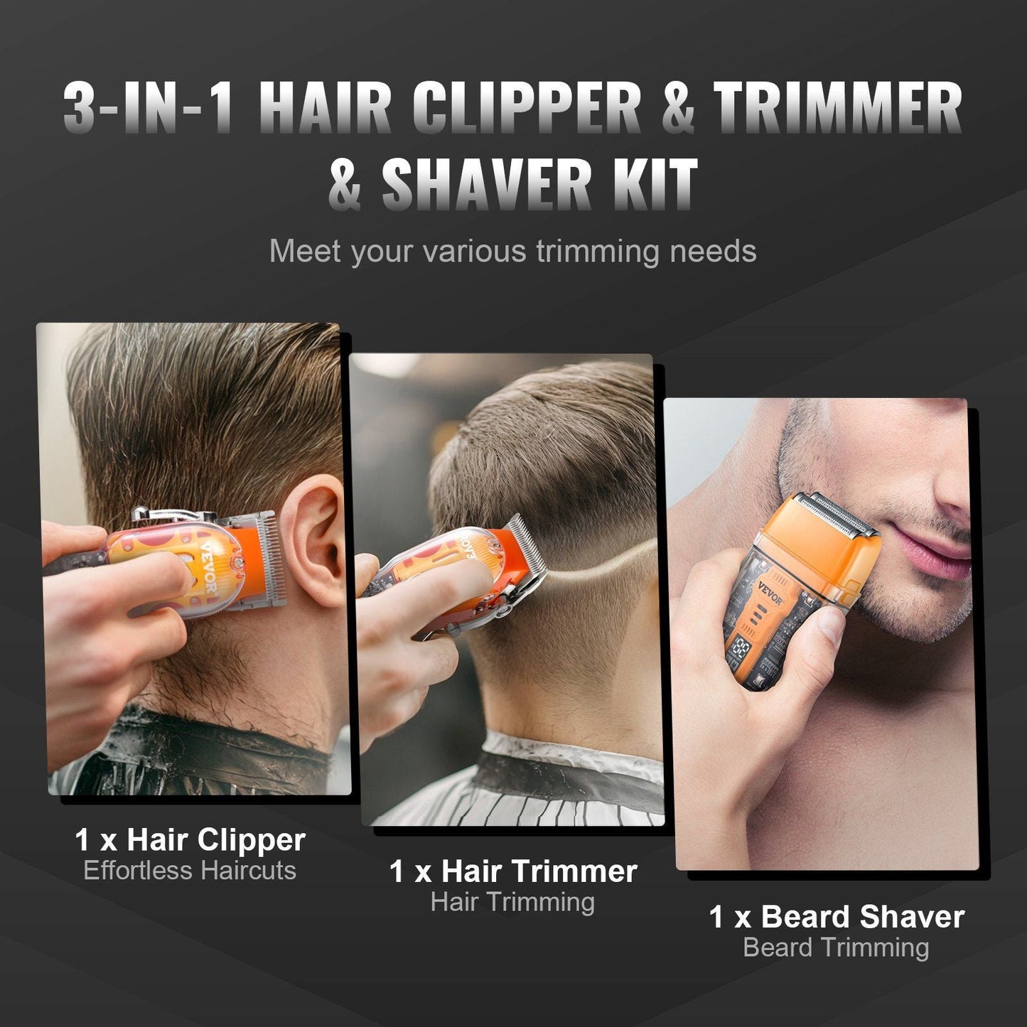 VEVOR Professional Hair Clipper for Men 3 - in - 1 Set - Inside The Bars