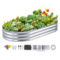 VEVOR Raised Garden Bed Galvanized Metal Planter Box Silver - Inside The Bars