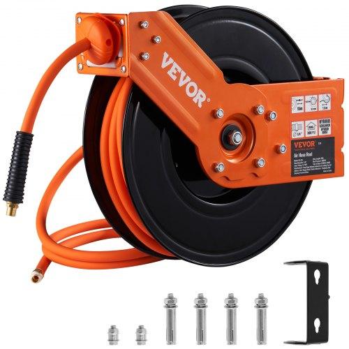 VEVOR Retractable Air Hose Reel 50 FT Hybrid 300PSI - Inside The Bars