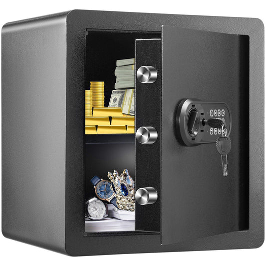VEVOR Safe 1.8 Cubic Feet Home Safe Steel for Cash Gold 15.75x13x16.9 inch - Inside The Bars
