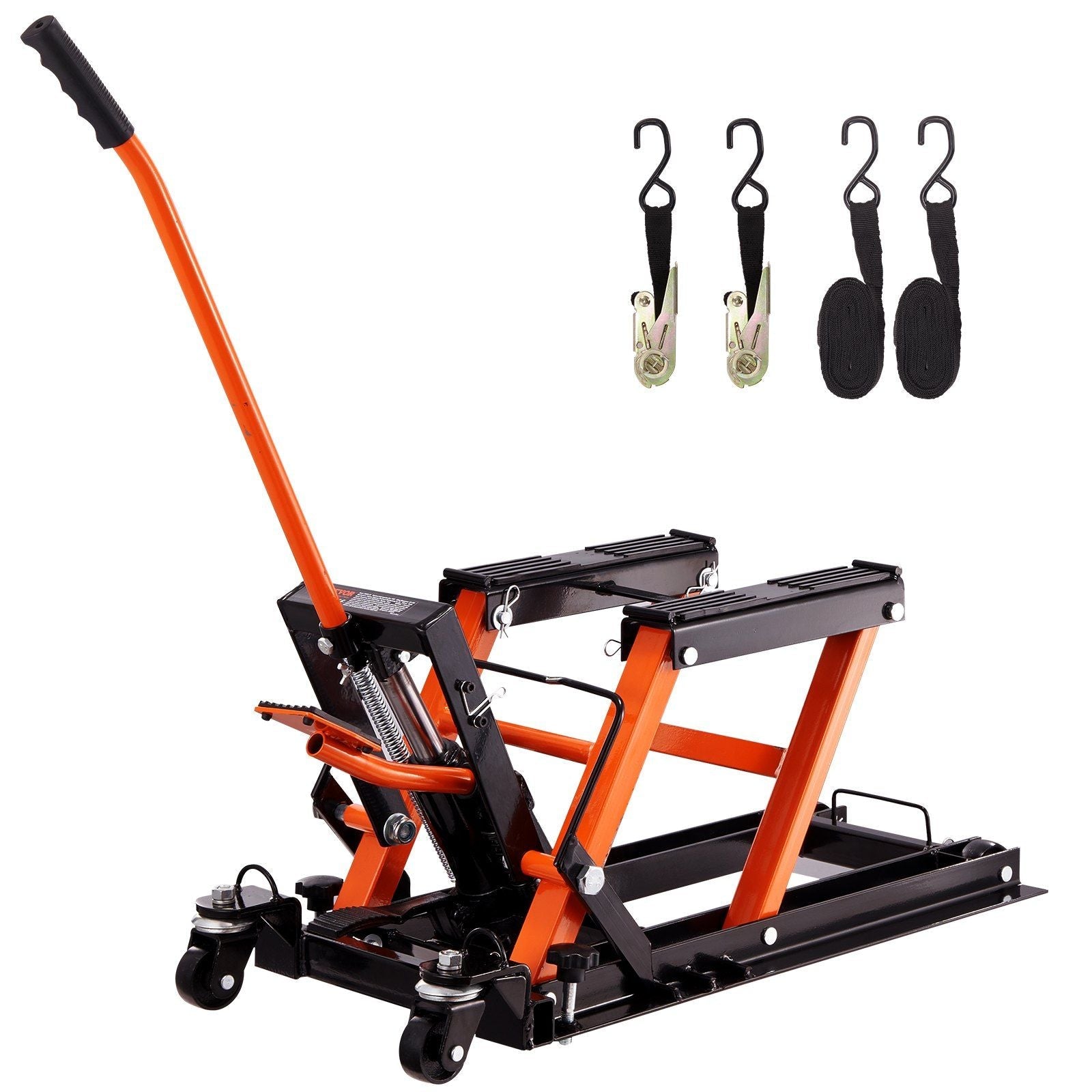 VEVOR Steel Hydraulic Motorcycle Jack Stand 1500 LBS ATV Lift - Inside The Bars