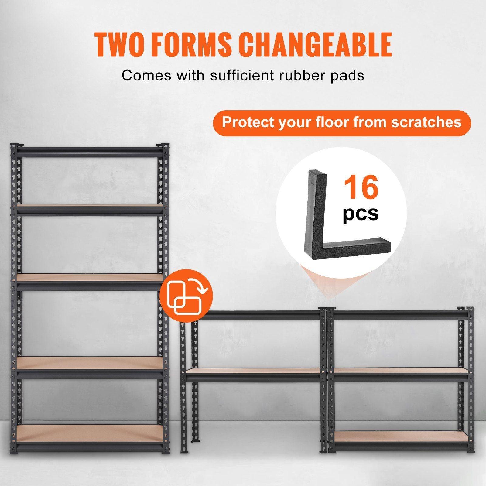 VEVOR Storage Shelving Unit 5 - Tier Adjustable 2000 lbs Capacity - Inside The Bars