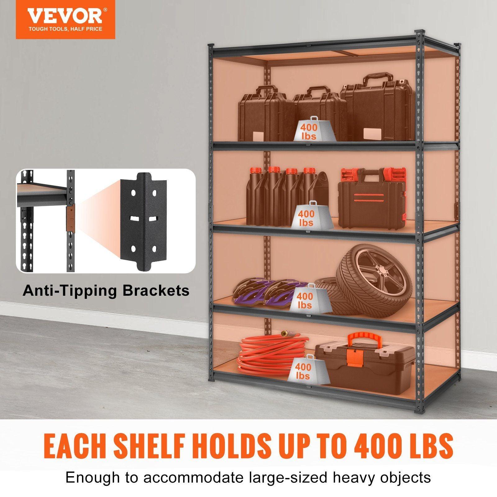 VEVOR Storage Shelving Unit 5 - Tier Adjustable Heavy Duty - Inside The Bars