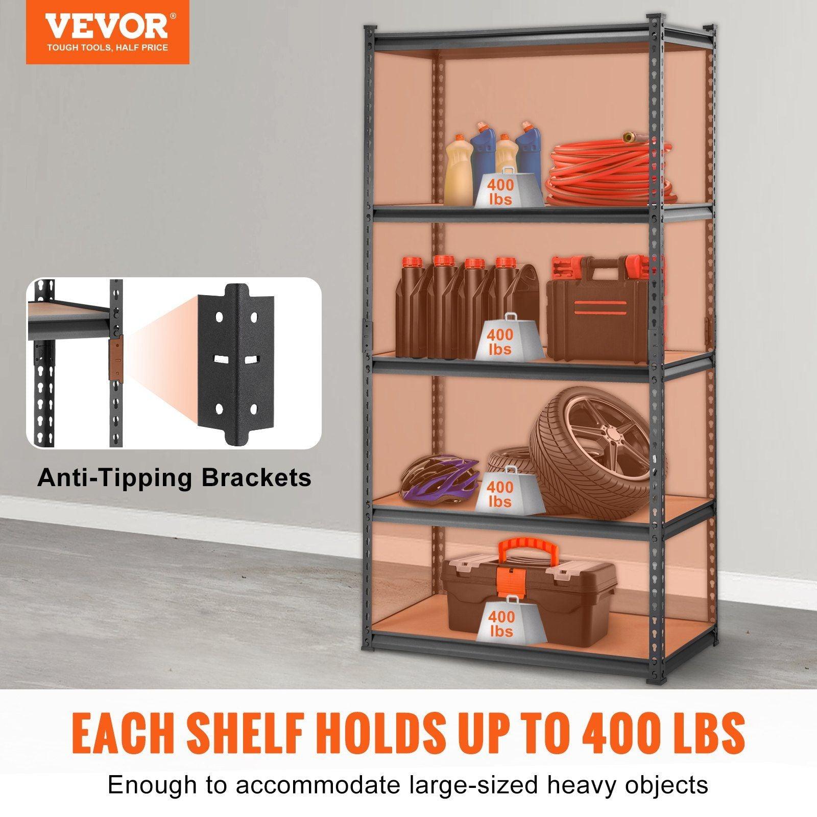 VEVOR Storage Shelving Unit 5 - Tier Adjustable Heavy Duty - Inside The Bars