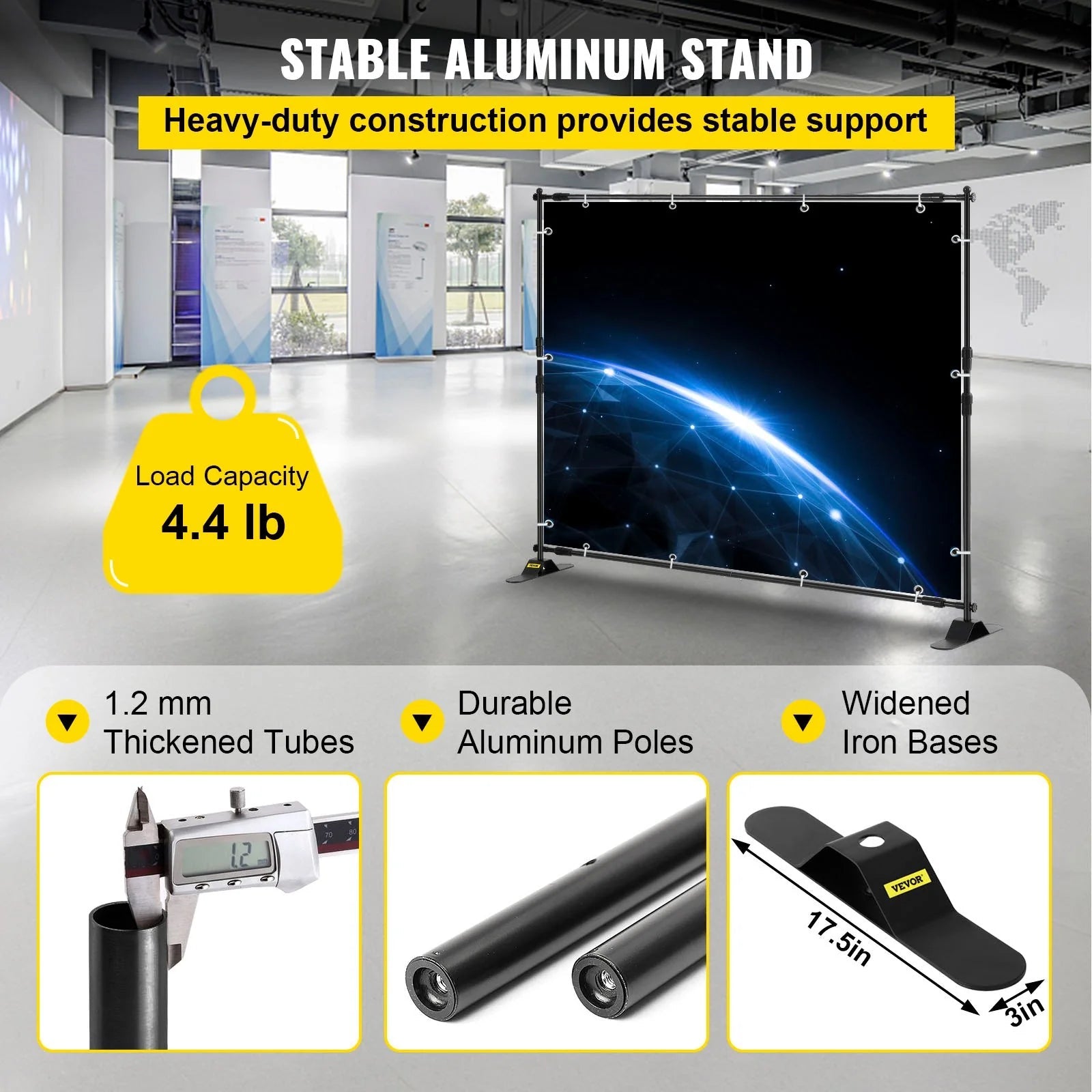 VEVOR Telescopic Backdrop Banner Stand 8' X 8' Adjustable - Inside The Bars