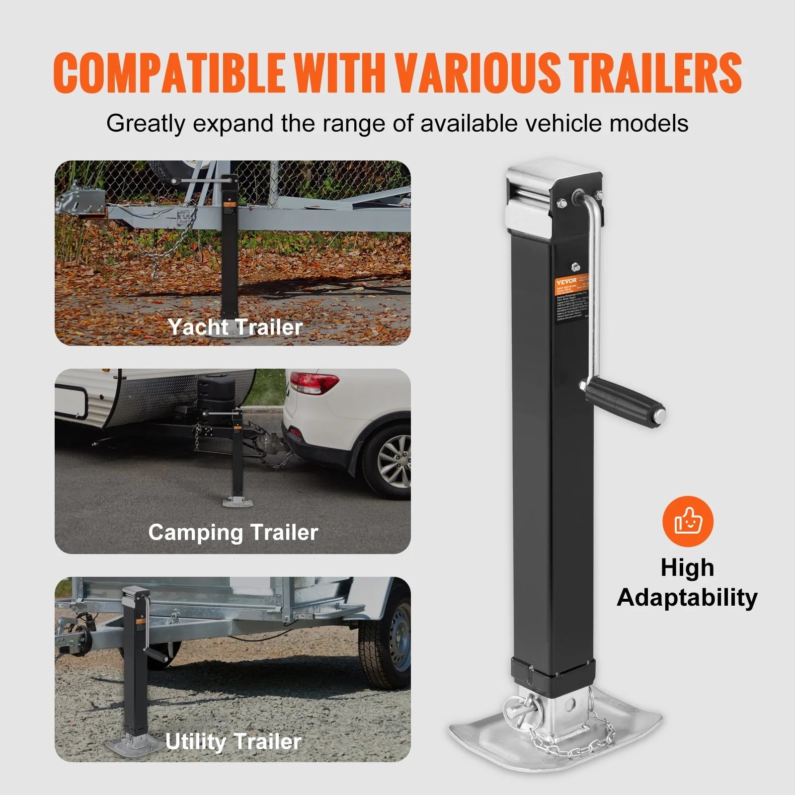 VEVOR Trailer Jack Stand 8000 Lb Capacity for RV Yacht - Inside The Bars