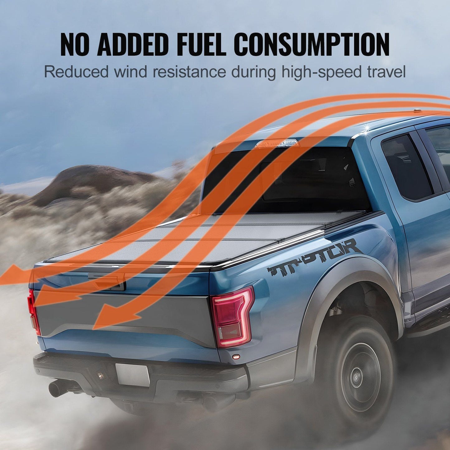 VEVOR Tri - Fold Truck Bed Tonneau Cover for 2015 - 2024 Ford F - 150 - Inside The Bars