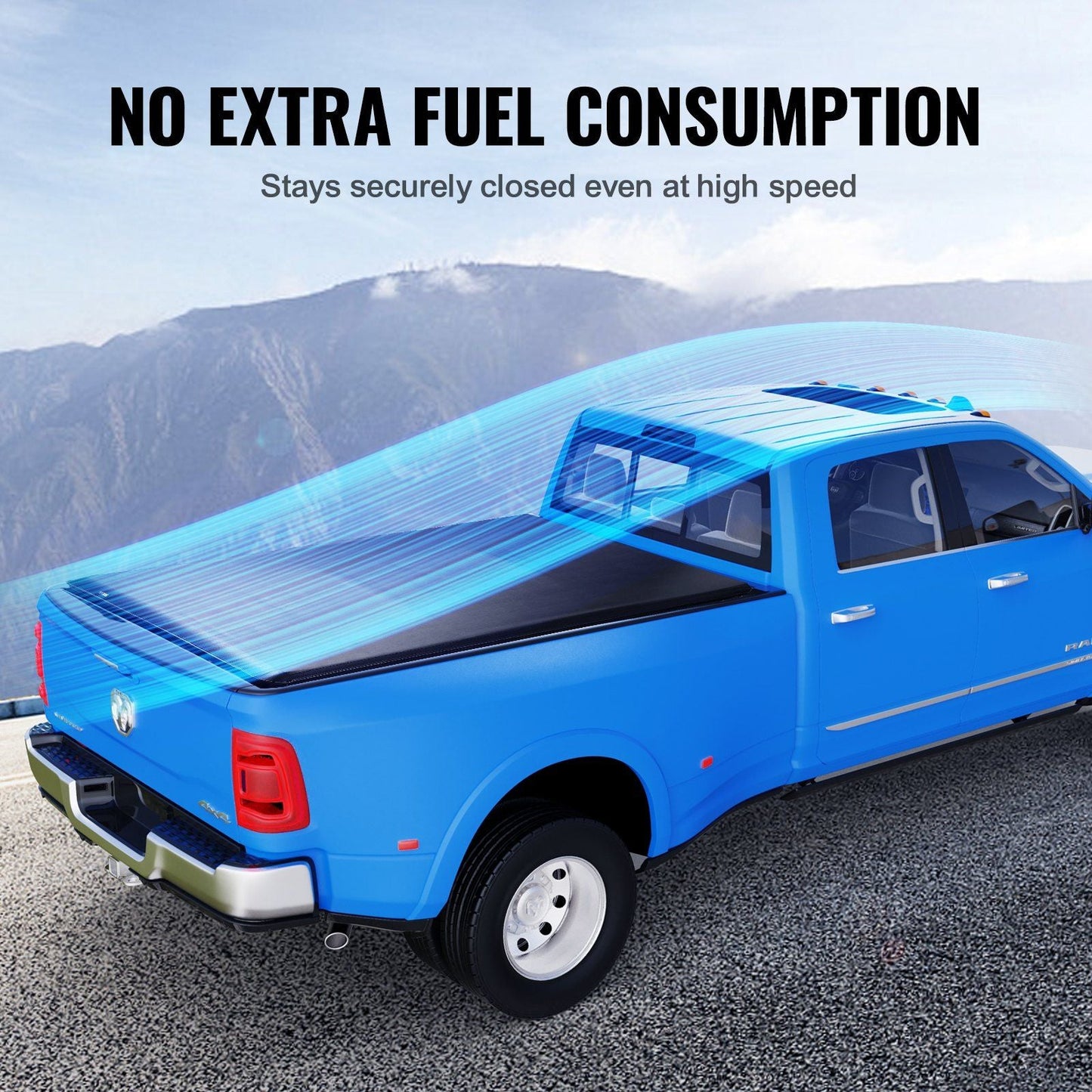 VEVOR Truck Bed Cover Roll Up Tonneau Compatible 2002 - 2024 - Inside The Bars