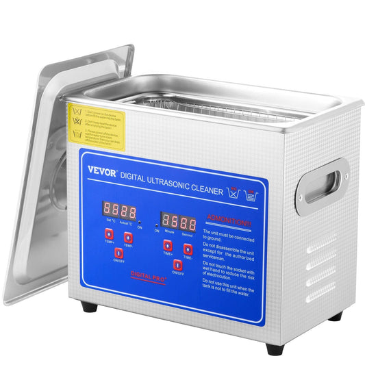 VEVOR Ultrasonic Cleaner with Digital Timer and Heater 3L - Inside The Bars