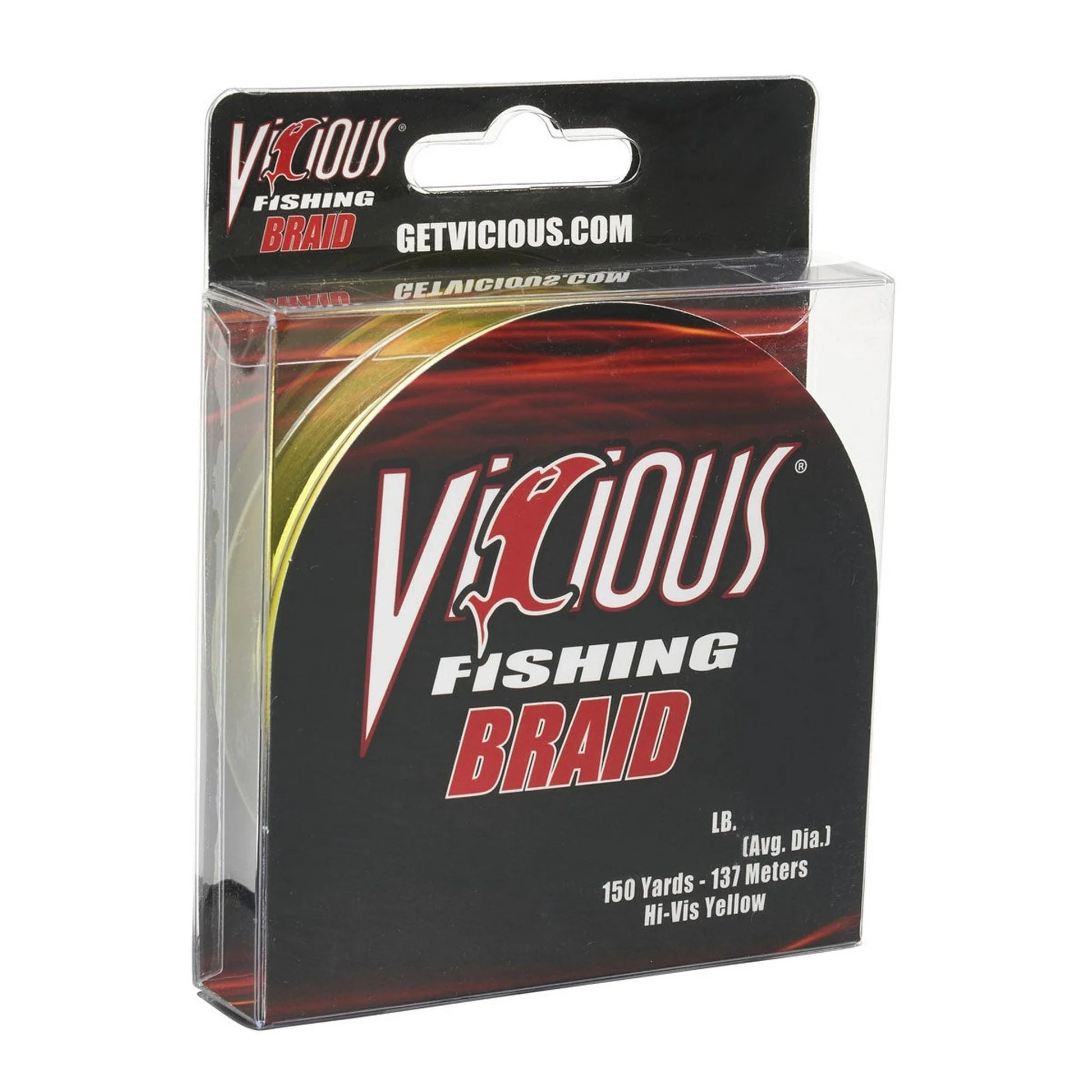Vicious Braided Line HiVis Yellow 150yd 5lb High Strength - Inside The Bars