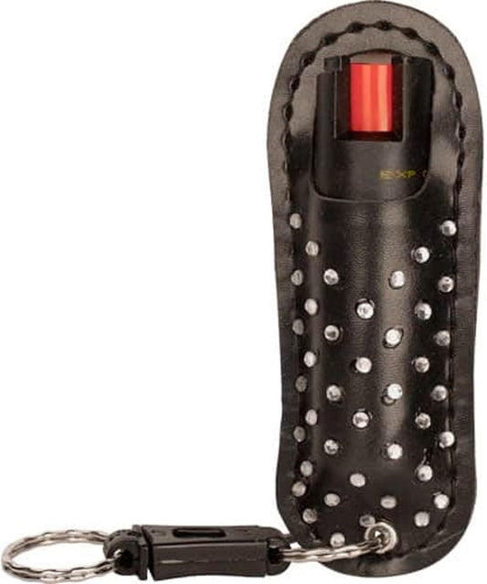 WildFire 1.4% MC 1/2 oz Leopard Black/White Pepper Spray with Halo Holster - Inside The Bars