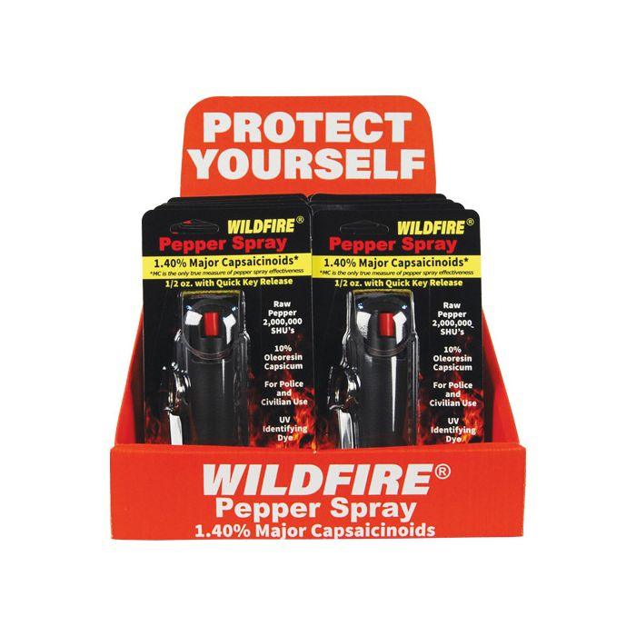 WildFire 1.4% MC Compact Pepper Spray with Halo Holster - Black ½ oz - Inside The Bars