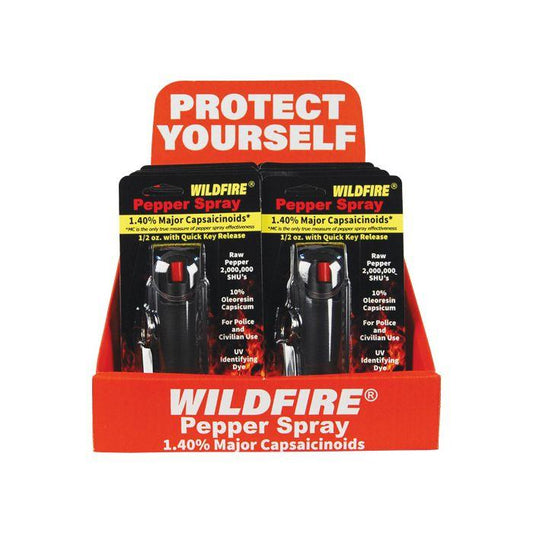 WildFire 1.4% MC Compact Pepper Spray with Halo Holster - Black ½ oz - Inside The Bars