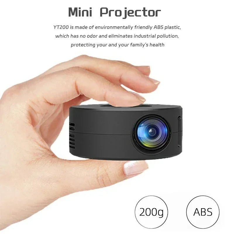 YT200 Smart Projector LED HD TV Video Projector 4K 1500 Lumens Portable Mini Home Cinema - Inside The Bars
