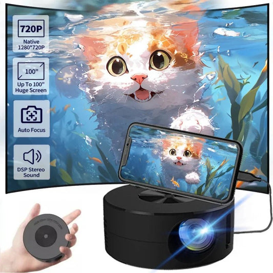 YT200 Smart Projector LED HD TV Video Projector 4K 1500 Lumens Portable Mini Home Cinema - Inside The Bars